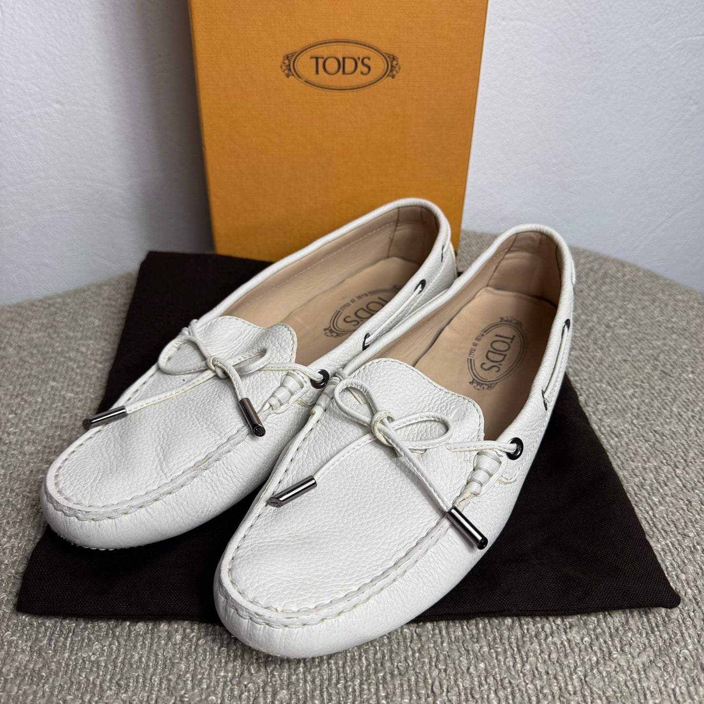 Tod's Gommino „Heaven“ Mokassins Weiß – Gr. 42