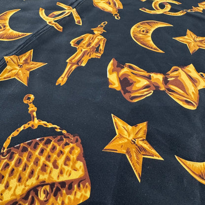 Chanel Seidentuch Schwarz / Gold