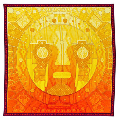 Louis Vuitton Carré 90 – Seidentuch Gelb / Orange – M75276