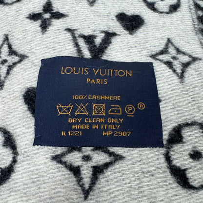 Louis Vuitton Game On Monogram Kaschmir Schal – Schwarz / Weiß