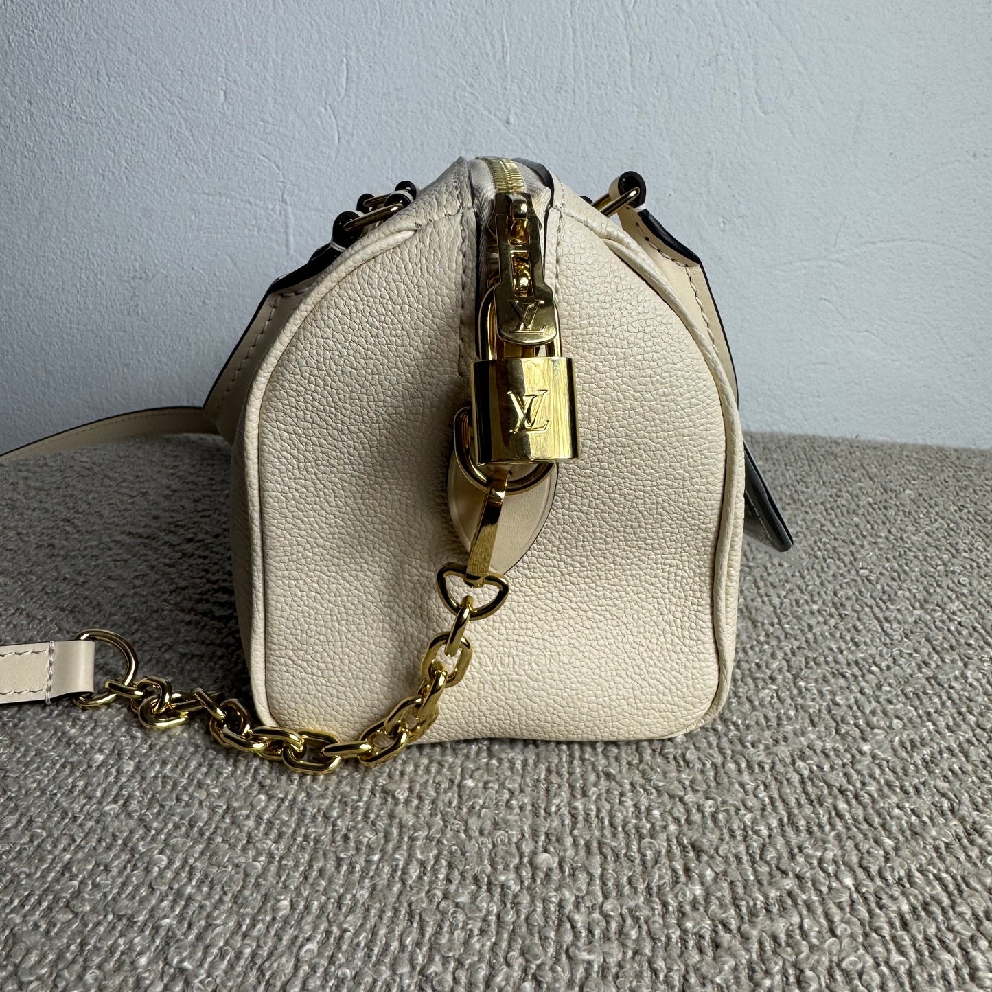 Louis Vuitton Speedy 20 Empreinte Beige mit Schulterriemen