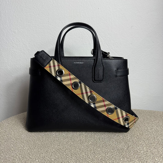 Burberry Banner Bag Grainy Calfskin Schwarz