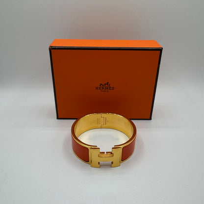 Hermès Clic Clac H GM Gold Orange Limited Edition