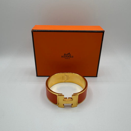 Hermès Clic Clac H GM Gold Orange Limited Edition