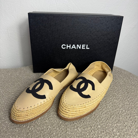 Chanel Espadrilles Beige Lammleder Gr. 39