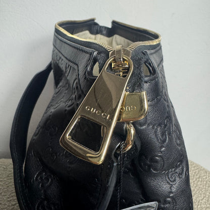 Gucci Guccissima Hobo Bag Schwarz