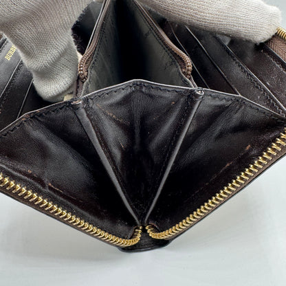 Burberry Zip-Around Wallet Haymarket Check Canvas
