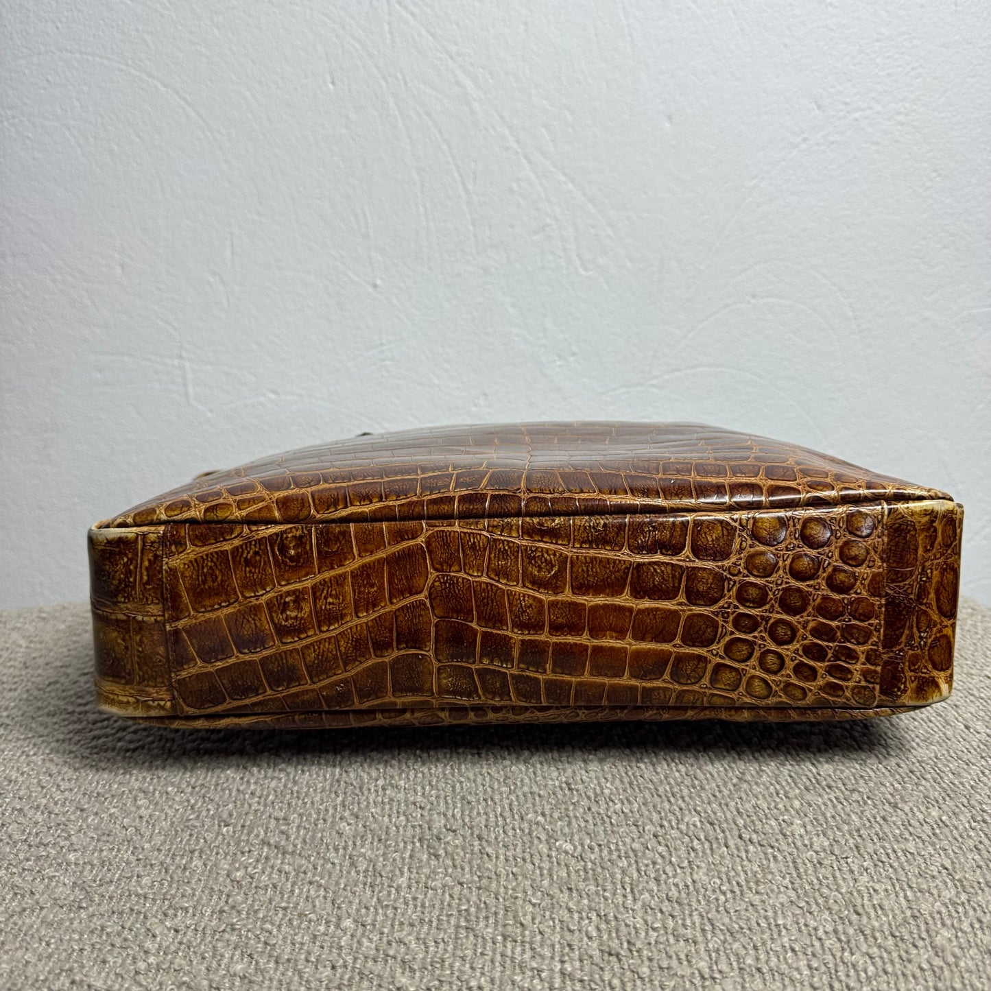 Vintage Fendi Tote Bag mit Krokodilprägung
