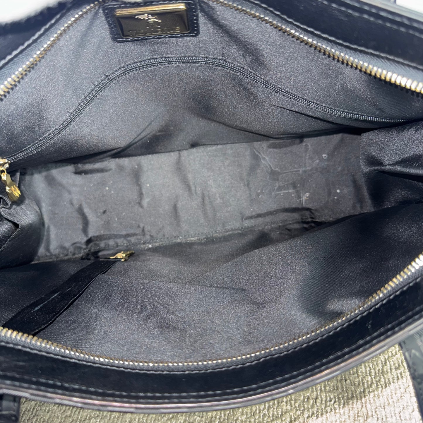 Maison Mollerus großer Vintage Shopper Schwarz/Gold