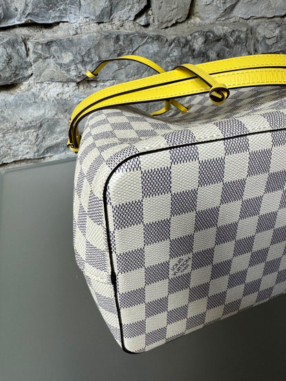 Louis Vuitton Néo Noé Damier Azur – Gelbes Innenfutter