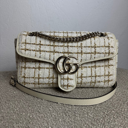 Gucci GG Marmont Special Edition Tweed mit Perlen