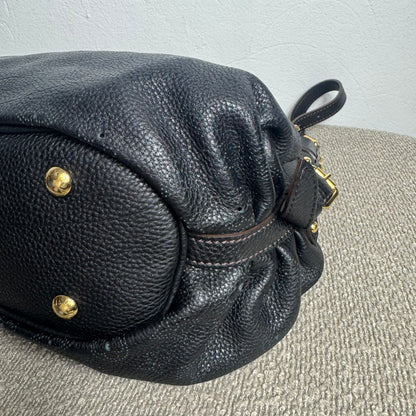 Louis Vuitton Mahina XS Noir Perforated Hobo Bag