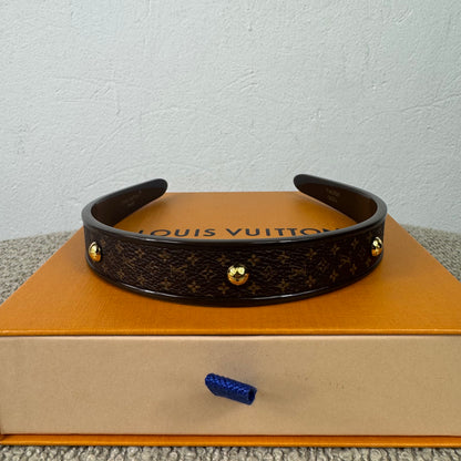 Louis Vuitton MNG Resin Haarreif – Monogram mit goldfarbenen Details