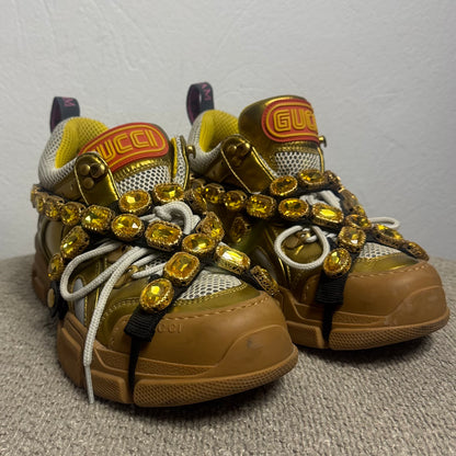 Gucci Flashtrek Sneaker mit abnehmbaren Kristallen – Gr. 38,5