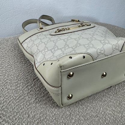 Gucci Mini Guccissima Punch Tote Bag – Weiß