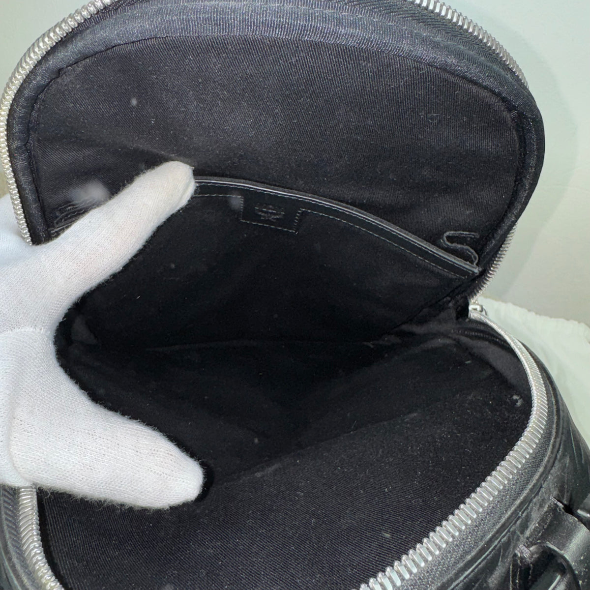 MCM Rucksack Schwarzes Leder