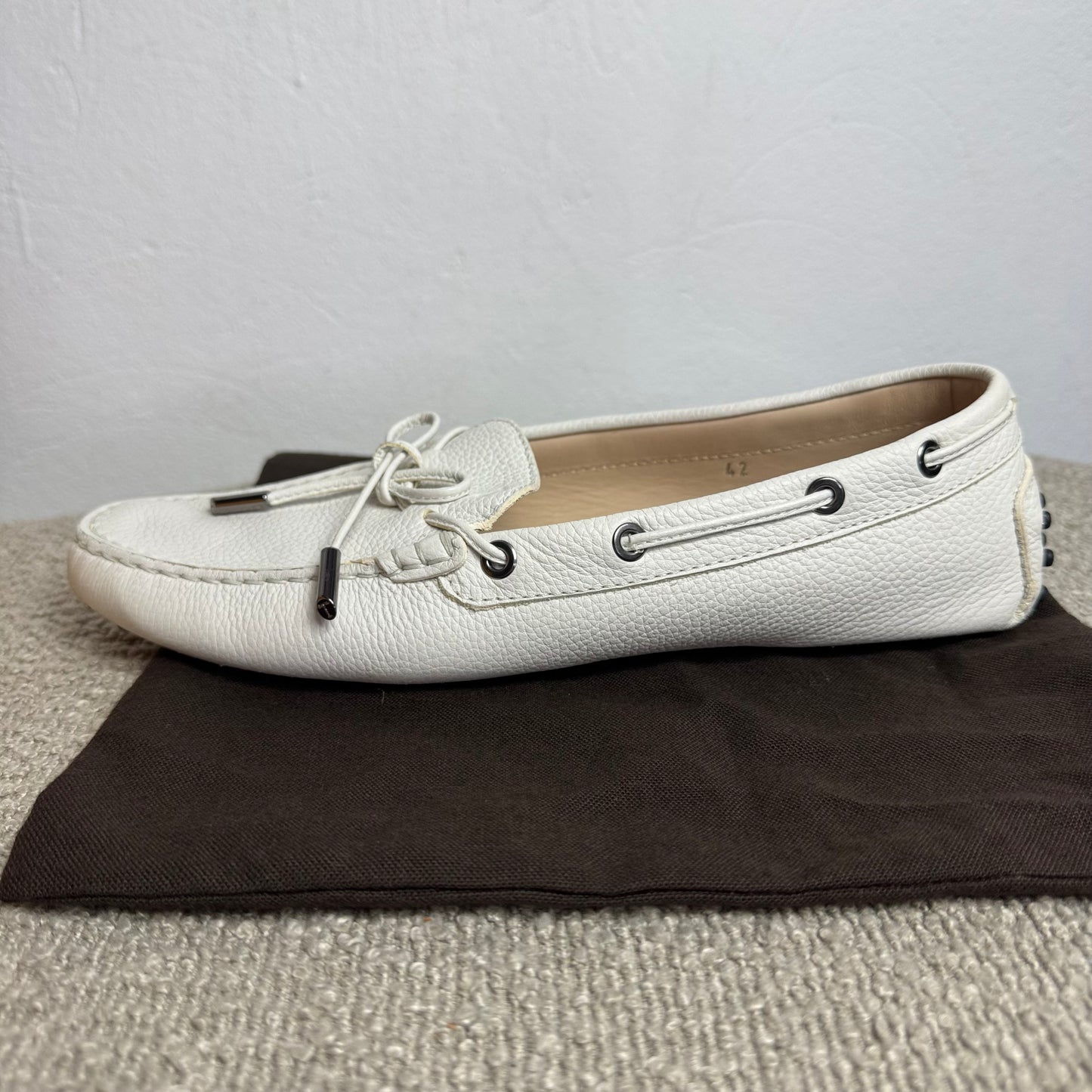 Tod's Gommino „Heaven“ Mokassins Weiß – Gr. 42