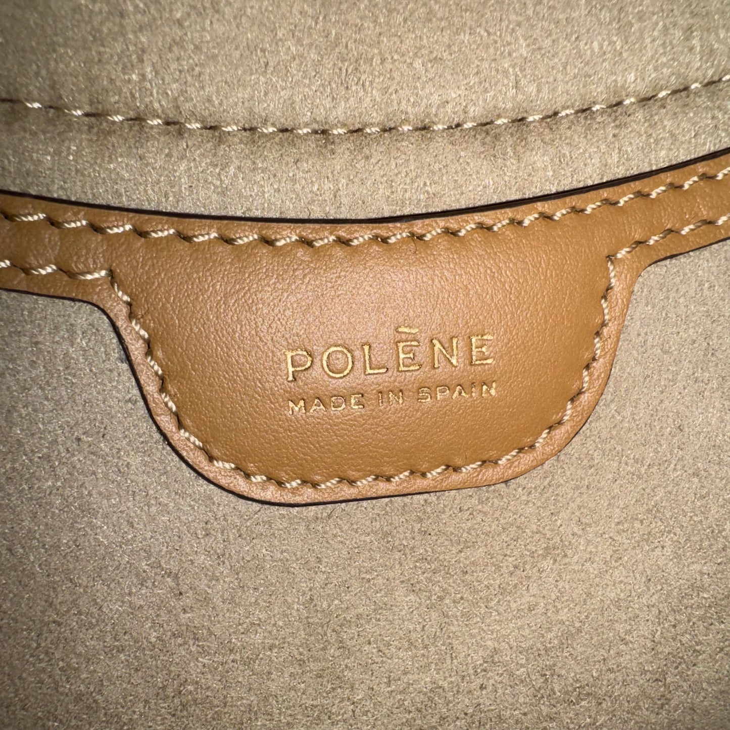 Polène Numéro Dix Camel Genarbtes Leder