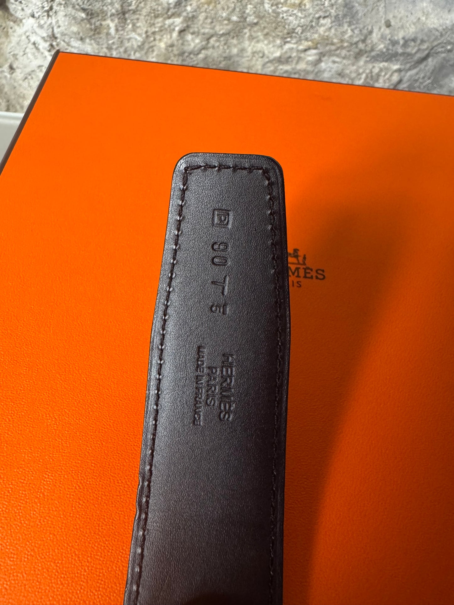 Hermès Gürtelschließe H Martelée & Wendbarer Gürtelriemen