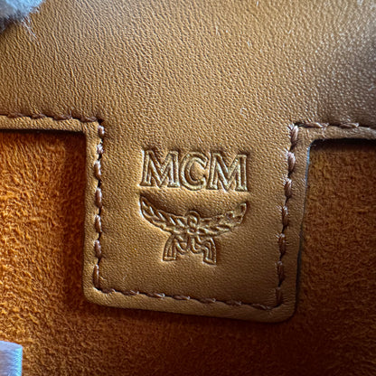 MCM Crossbody Phone Case Visetos Cognac