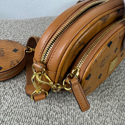 MCM Multi Pochette Crossbody Tasche 3-in-1 – Visetos Cognac