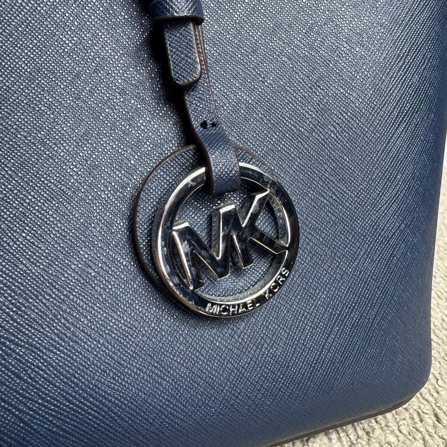 Michael Kors Jet Set Travel Large Saffiano Leather Tote Dunkelblau