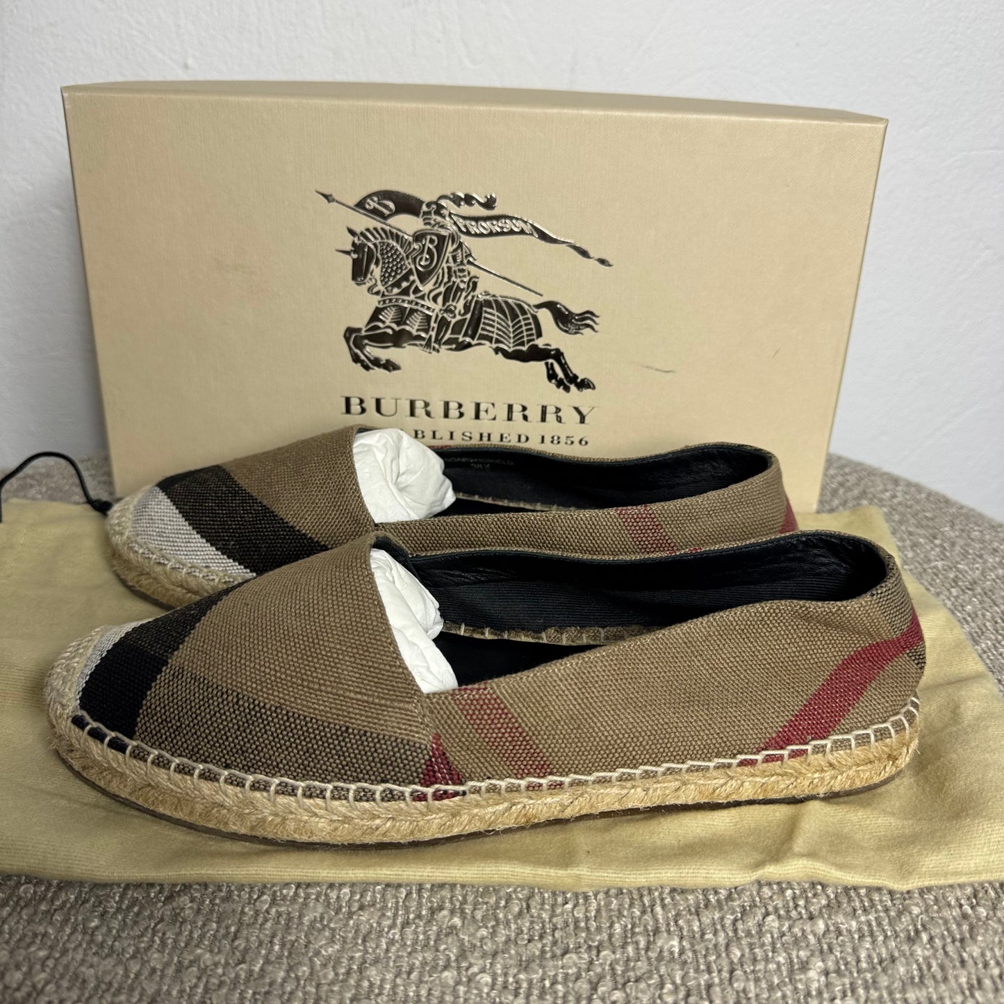 Burberry Espadrilles Schuhe – Icon Check – Gr. 38,5