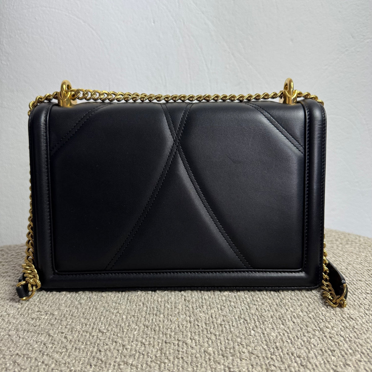 Dolce & Gabbana Devotion Flap Bag Medium – Schwarz