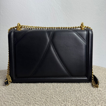 Dolce & Gabbana Devotion Flap Bag Medium – Schwarz