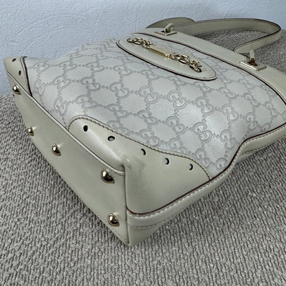 Gucci Mini Guccissima Punch Tote Bag – Weiß