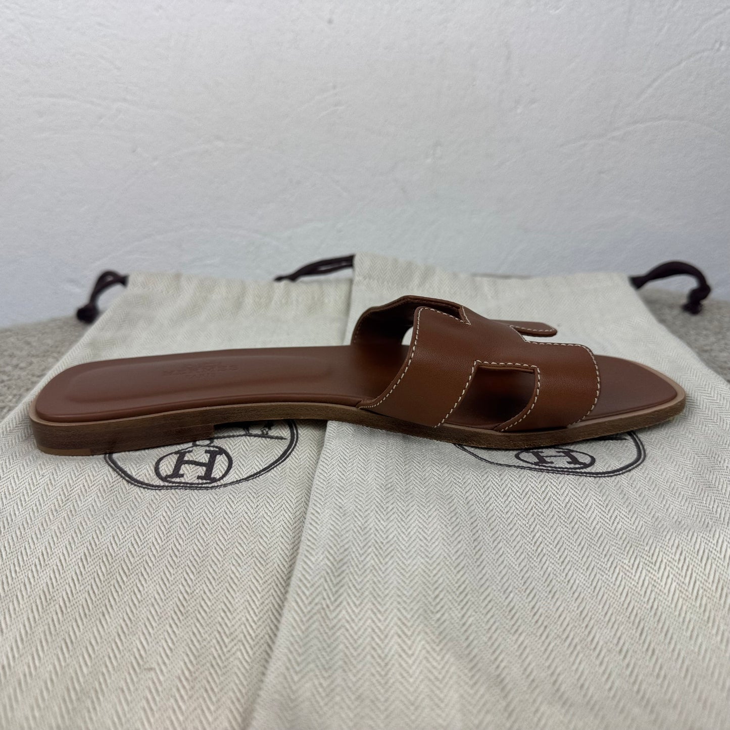 Hermès Oran Sandalen – Braun – Gr. 38,5