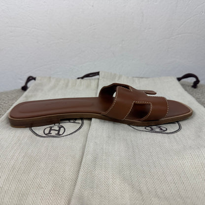 Hermès Oran Sandalen – Braun – Gr. 38,5