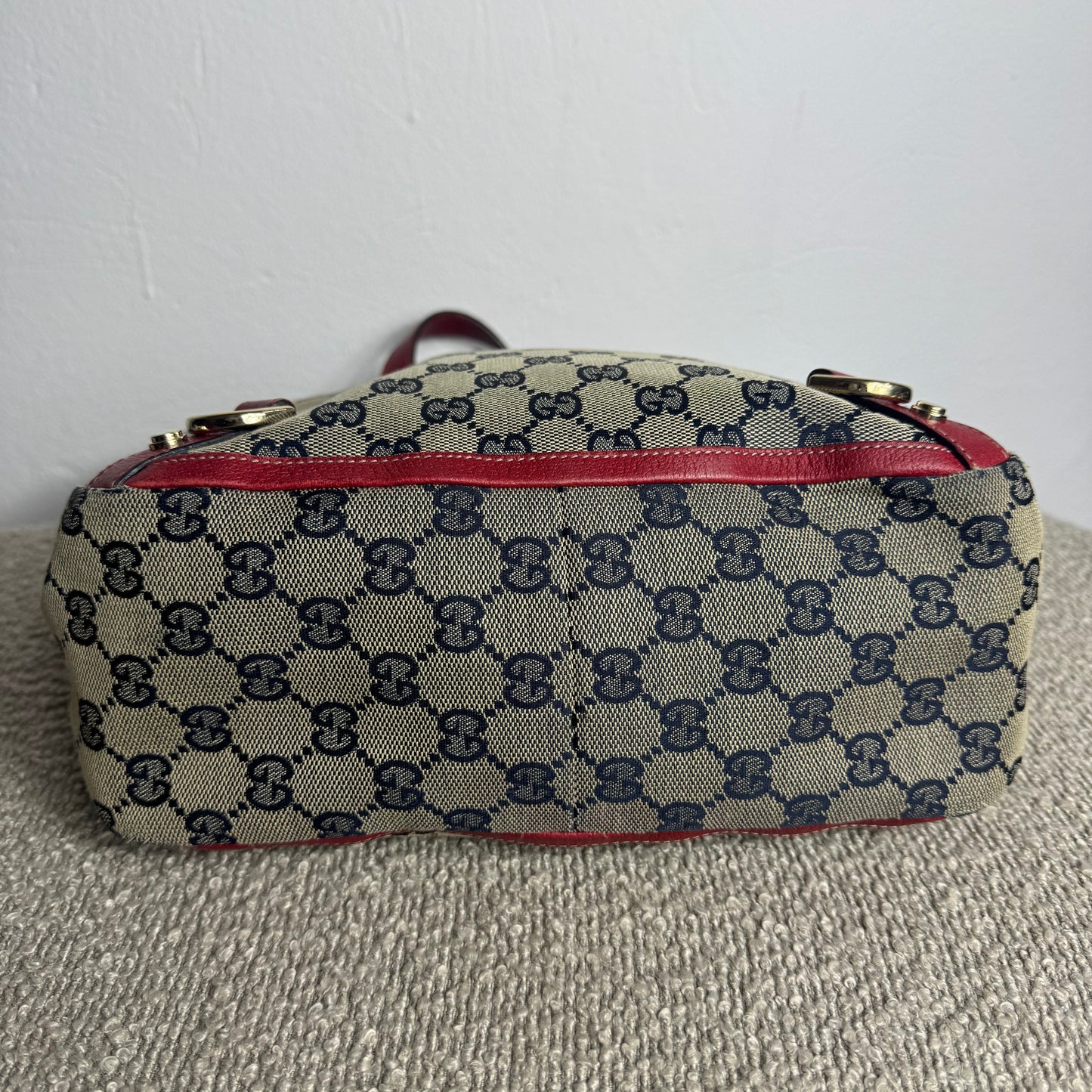 Gucci Abbey Red Tote Bag GG Canvas