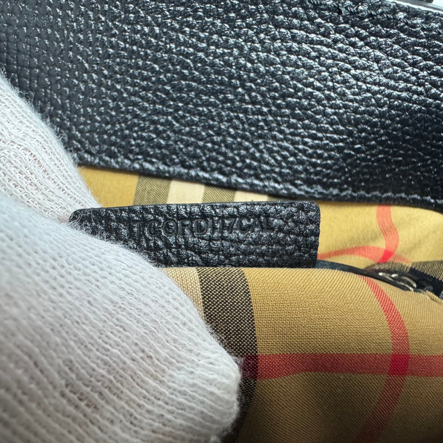 Burberry Banner Bag Grainy Calfskin Schwarz