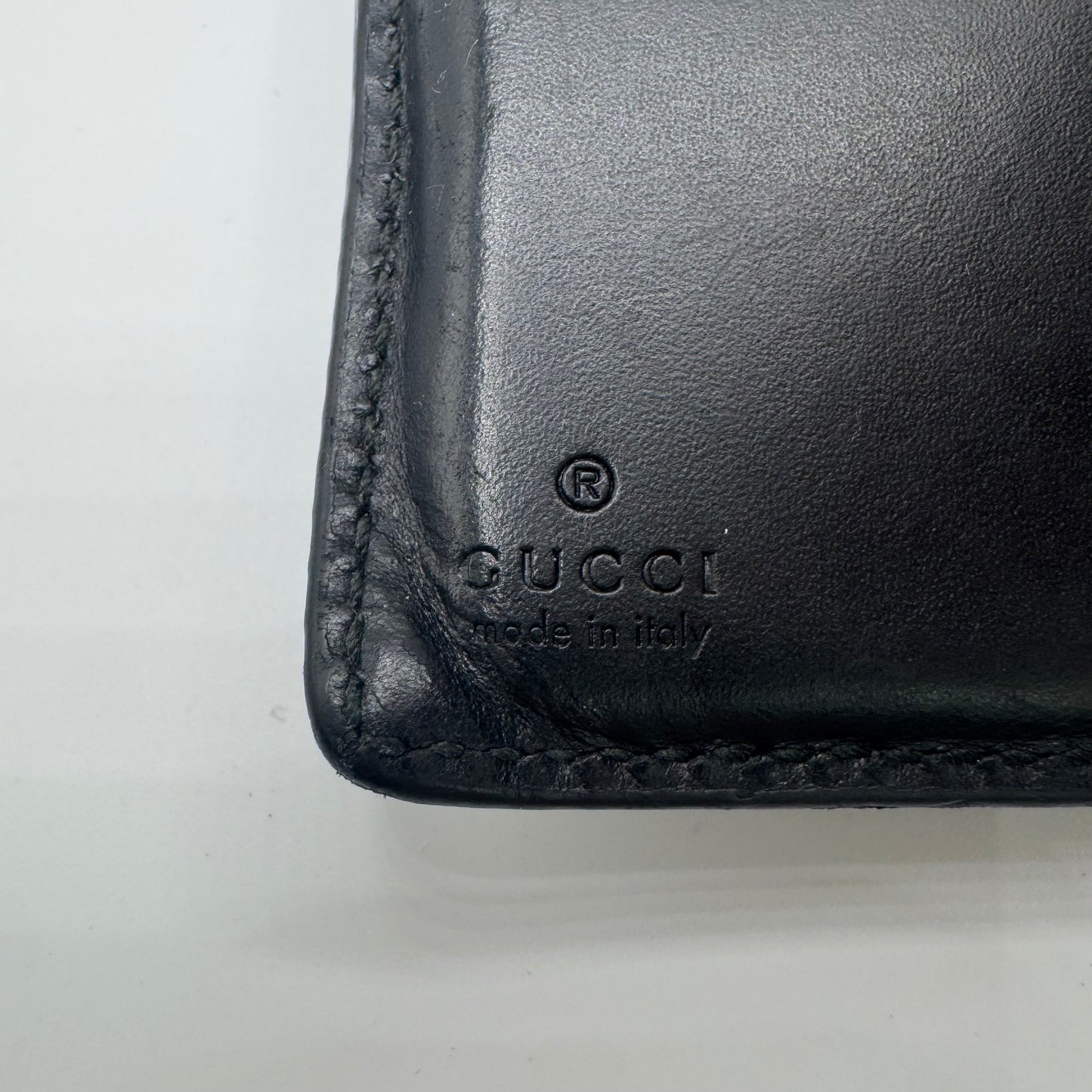 Gucci Signature Guccissima Leder Portemonnaie – Schwarz
