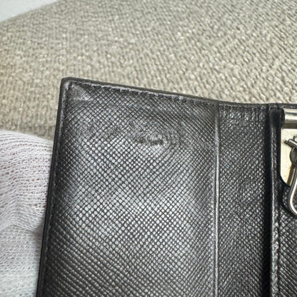 PRADA Nylon Schlüssel-Etui 6-fach Schwarz Saffiano