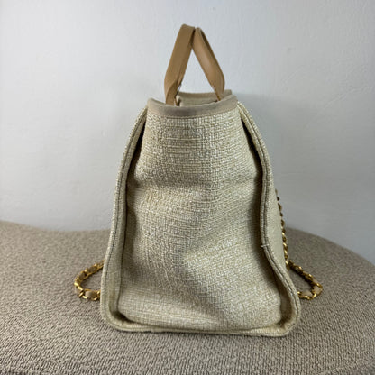 Chanel Deauville Tote Bag – Beige/Gold