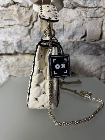 Valentino Garavani Rockstud Spike Bag Nappaleder Weiß