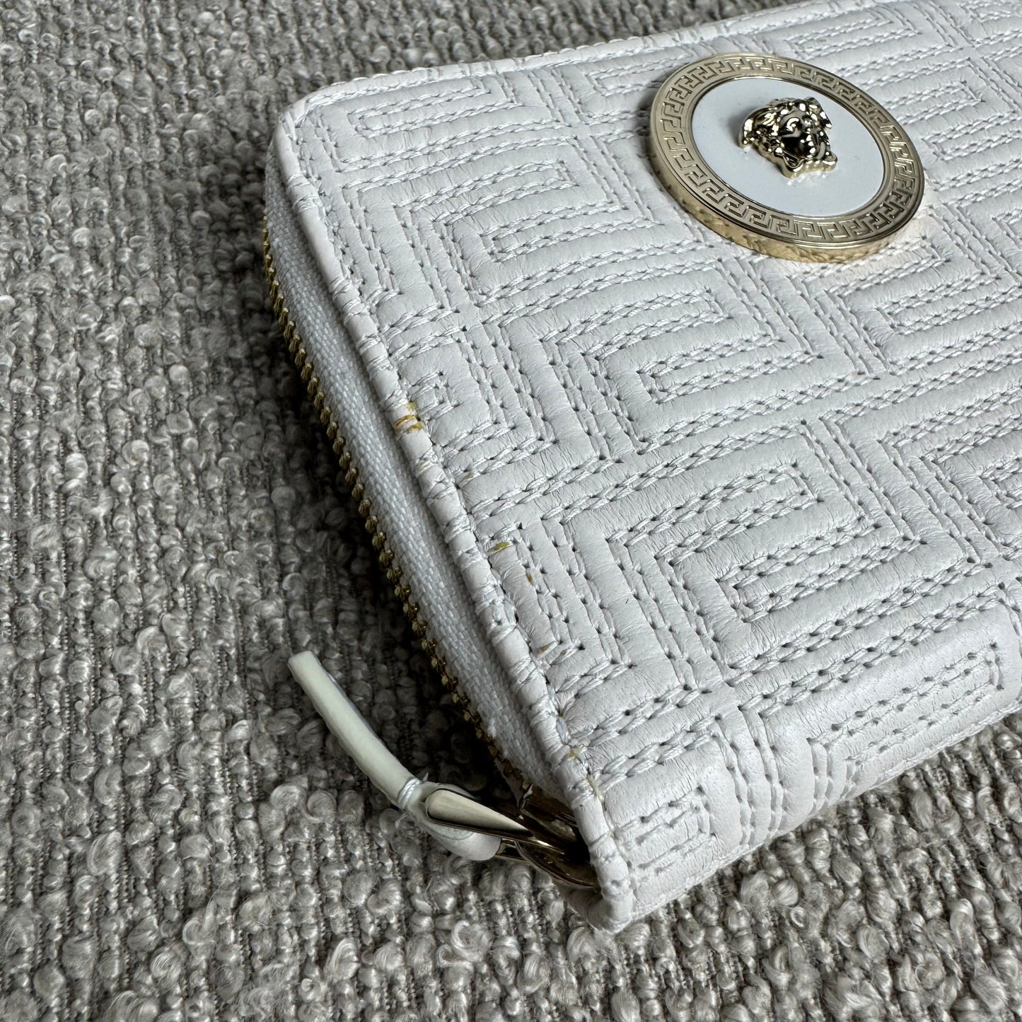 Versace Medusa Nappa Geldbeutel – Weiß