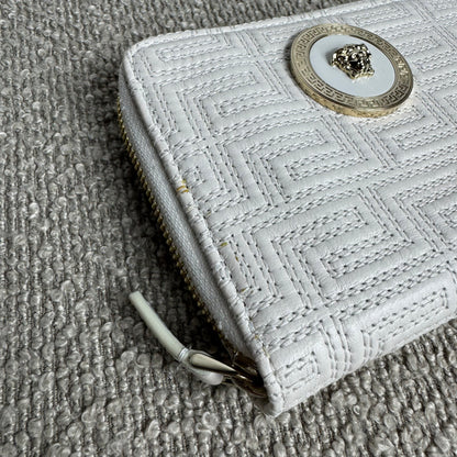 Versace Medusa Nappa Geldbeutel – Weiß