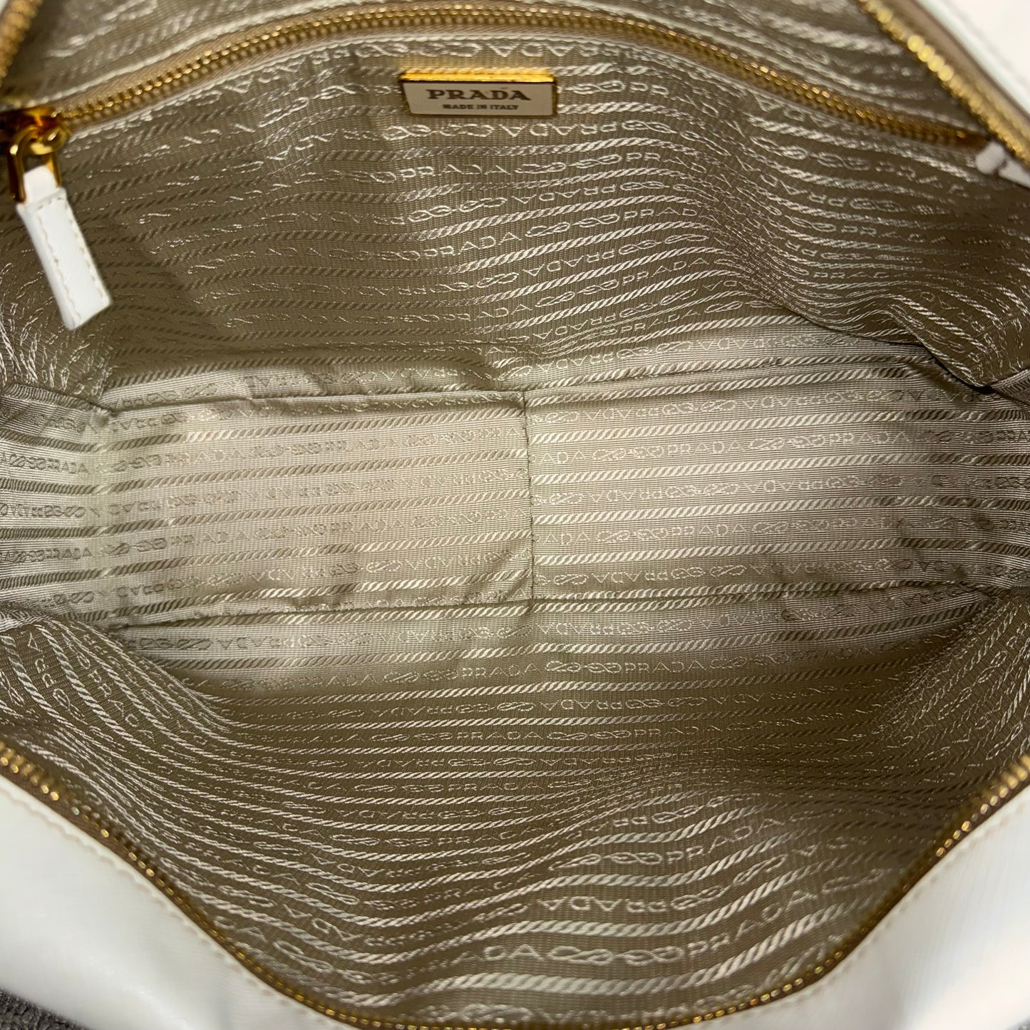 Prada Saffiano Lux Tote Bag weiß