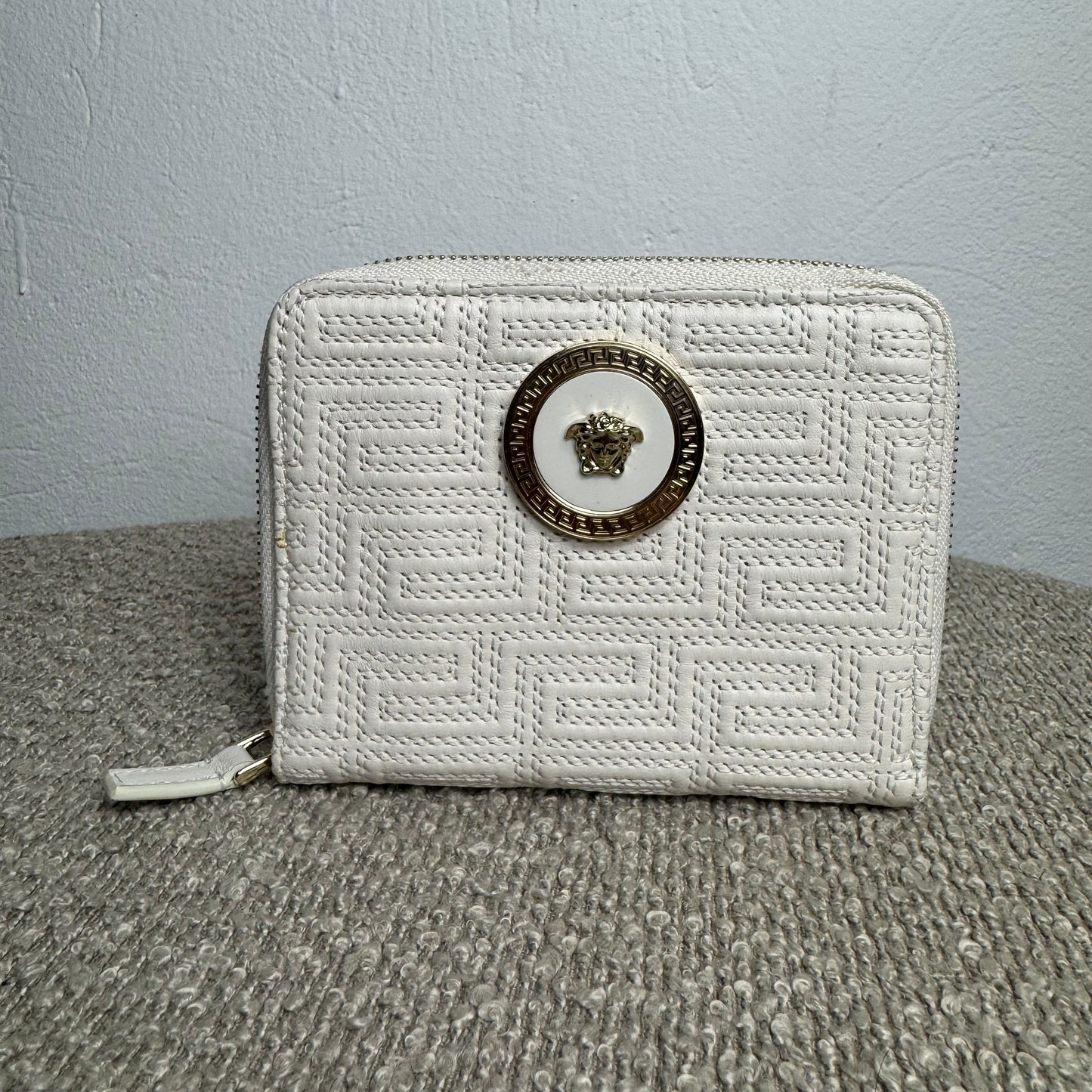 Versace Medusa Nappa Geldbeutel – Weiß