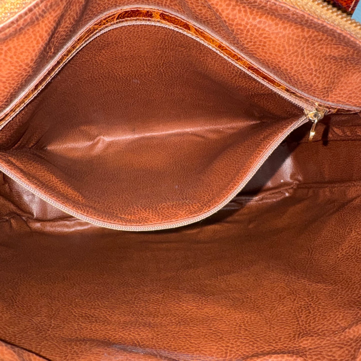 Vintage Fendi Tote Bag mit Krokodilprägung