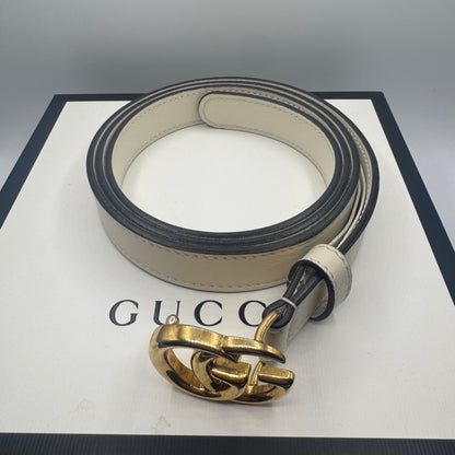 Gucci GG Marmont Gürtel Weiß