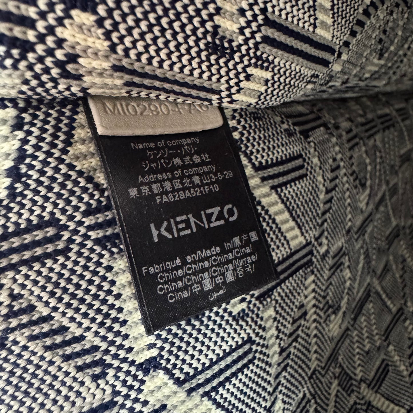 Kenzo All-Over Logo Knit Tote Shopper Bag