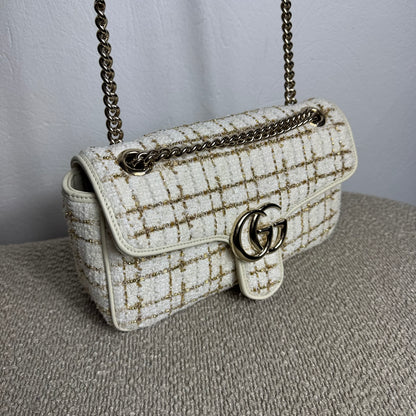 Gucci GG Marmont Special Edition Tweed mit Perlen