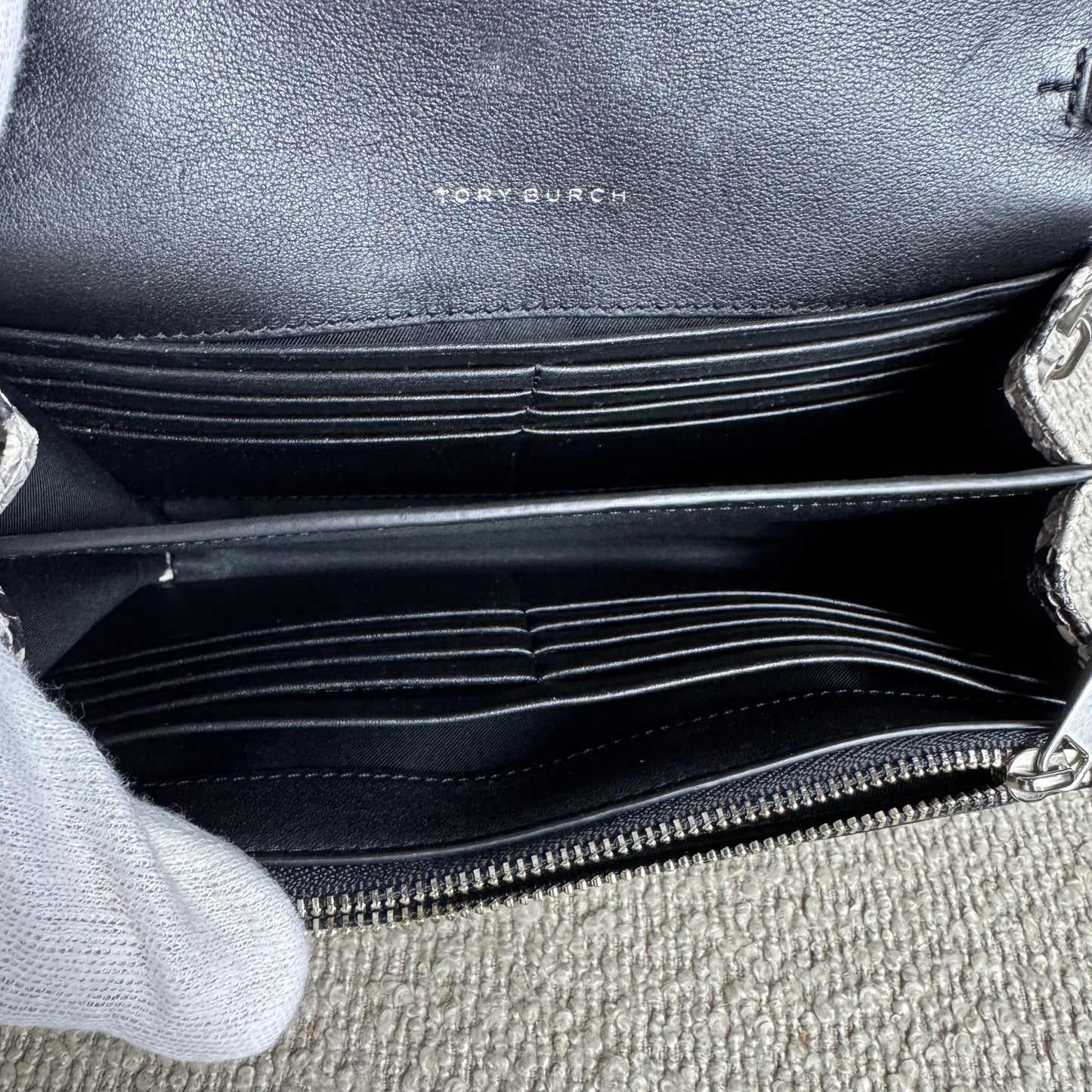 Tory Burch Schlangenleder Crossbody Tasche