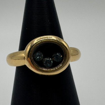 Chopard Happy Diamonds Ring 750 Gold mit 3 Diamanten
