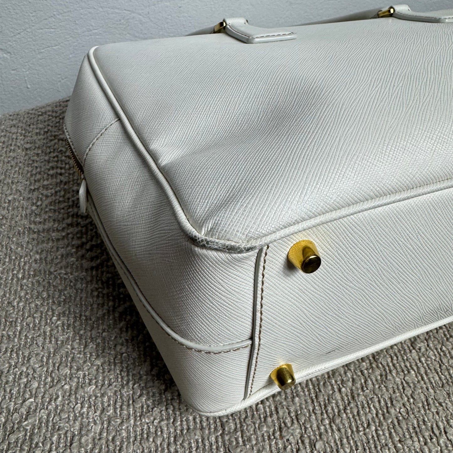 Prada Saffiano Lux Tote Bag weiß