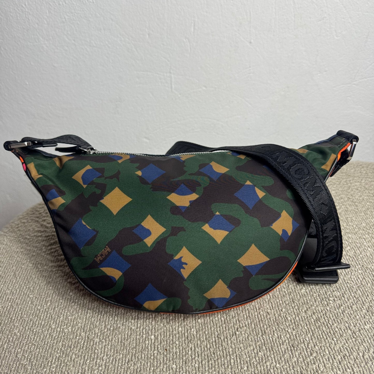 MCM Nylon Belt Bag Camouflage Orange